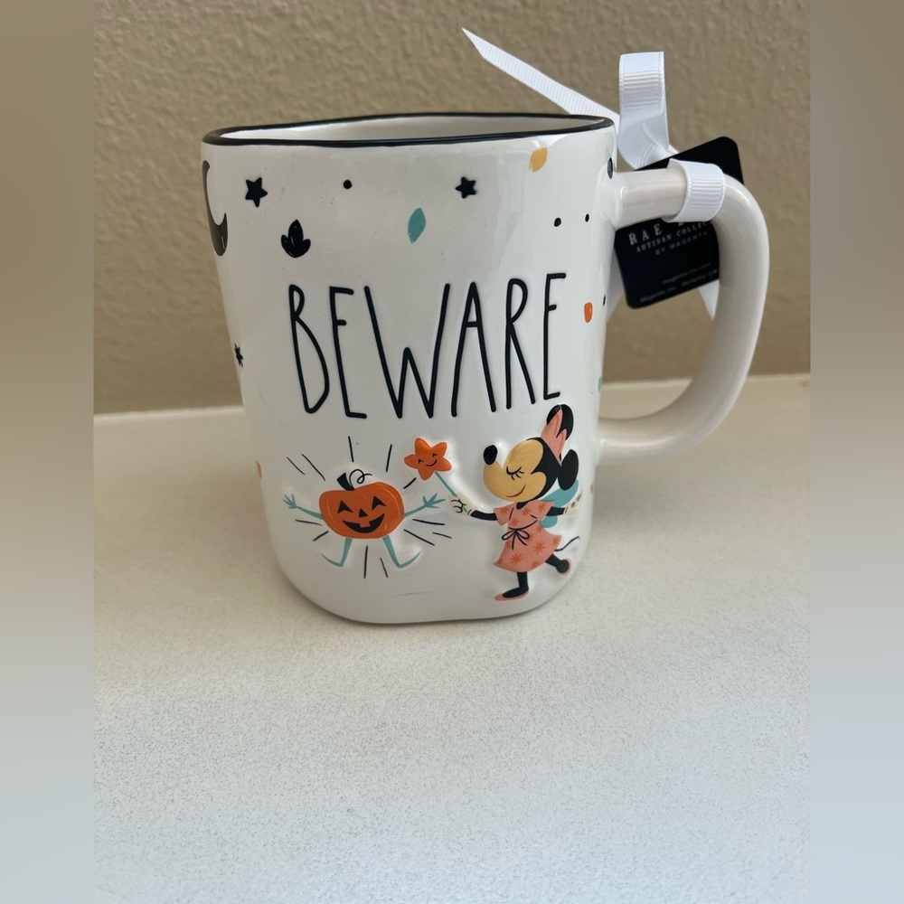 Rae Dunn Disney Mug with Black and White Design Halloween